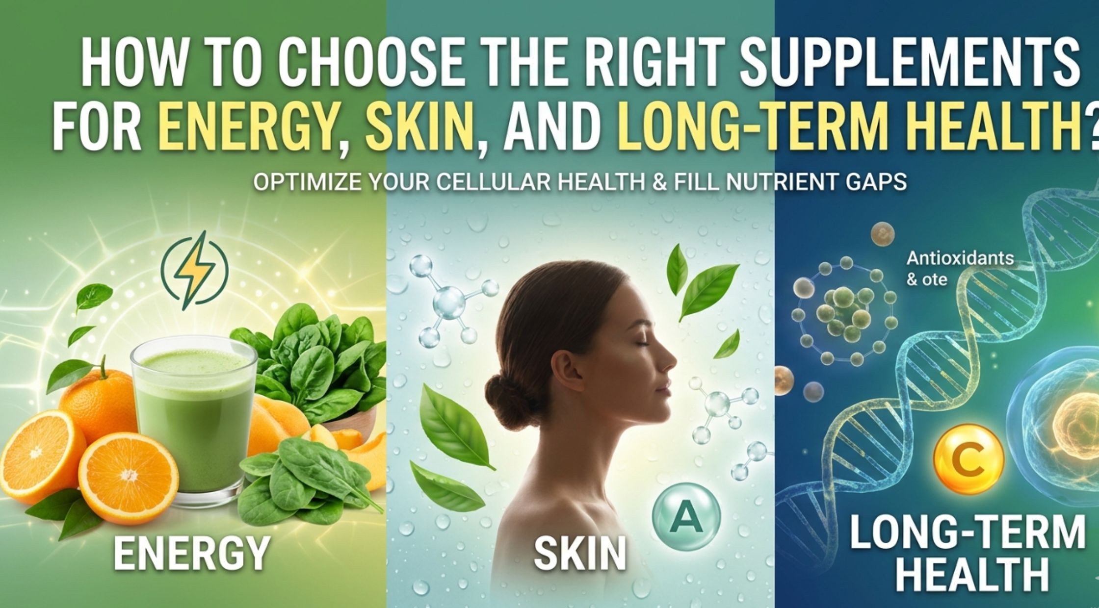 How to Choose the Right Supplements for Energy, Skin, and Long-Term Health